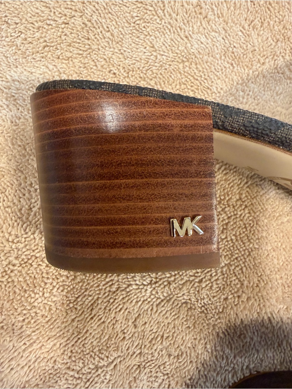 Michael Kors Dark Brown MK Logo Slide Mules 9M - Picture 4 of 6